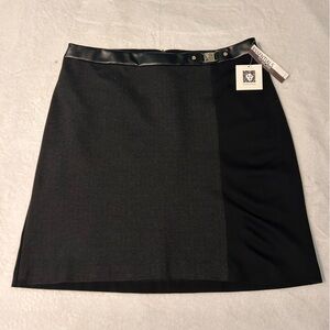 Anne Klein mini skirt black size 18 NWT minimalist classic quiet luxury